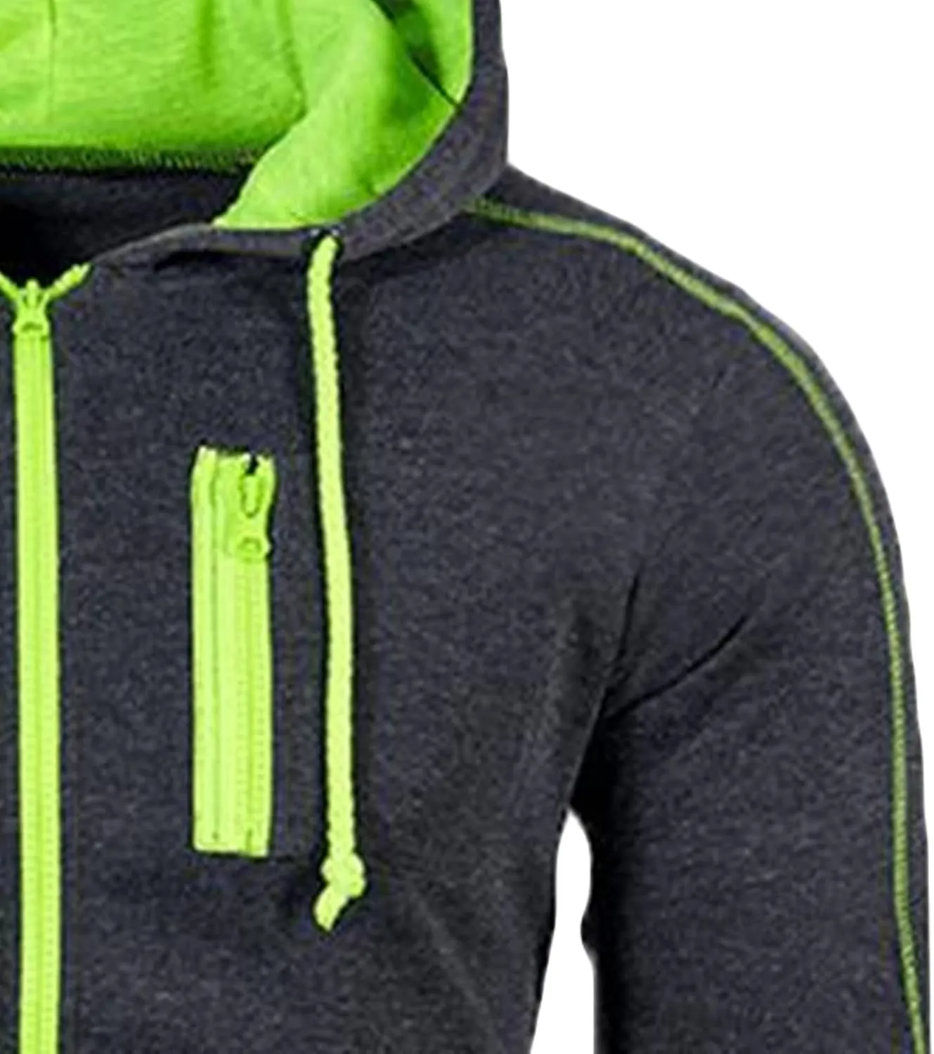 Maiyifu-GJ Men's Full Zip Casual Hoodies Long Sleeve Fleece Sports Hoodie Lightweight Hooded Sweatshirts with Zip Pockets