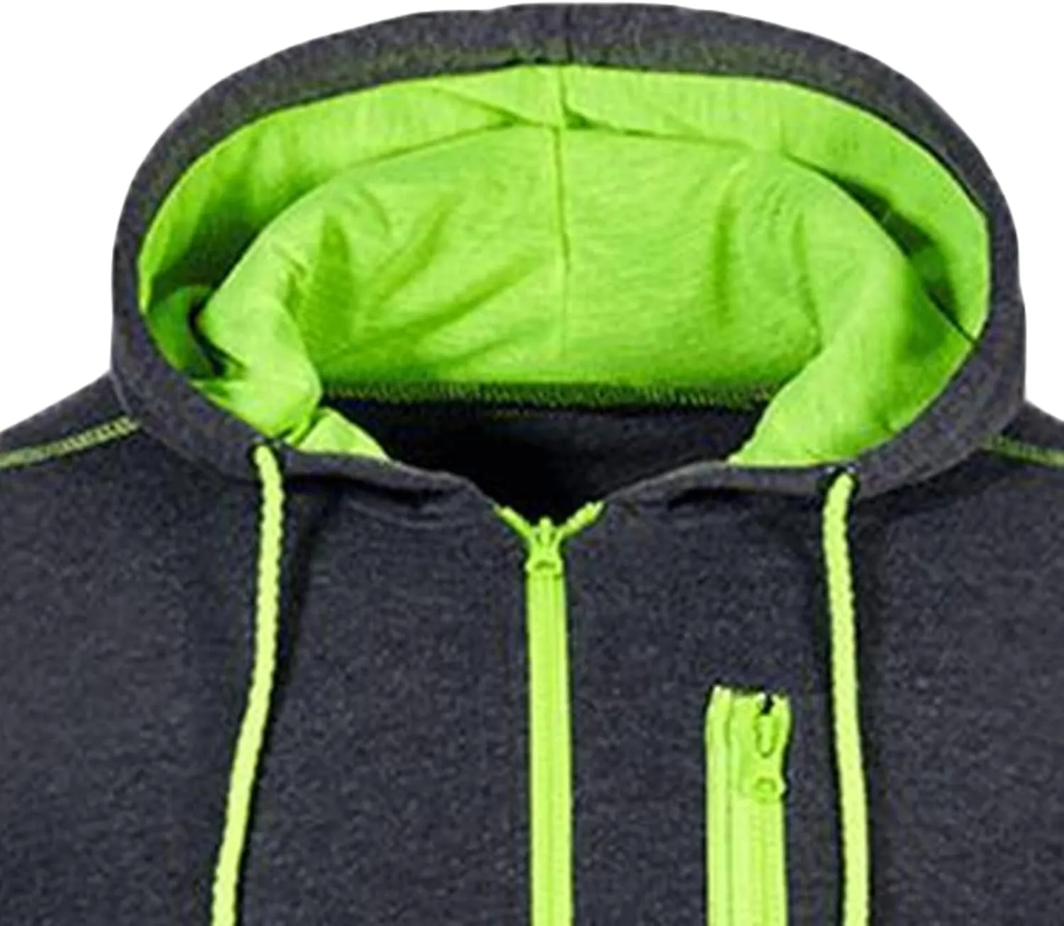 Maiyifu-GJ Men's Full Zip Casual Hoodies Long Sleeve Fleece Sports Hoodie Lightweight Hooded Sweatshirts with Zip Pockets