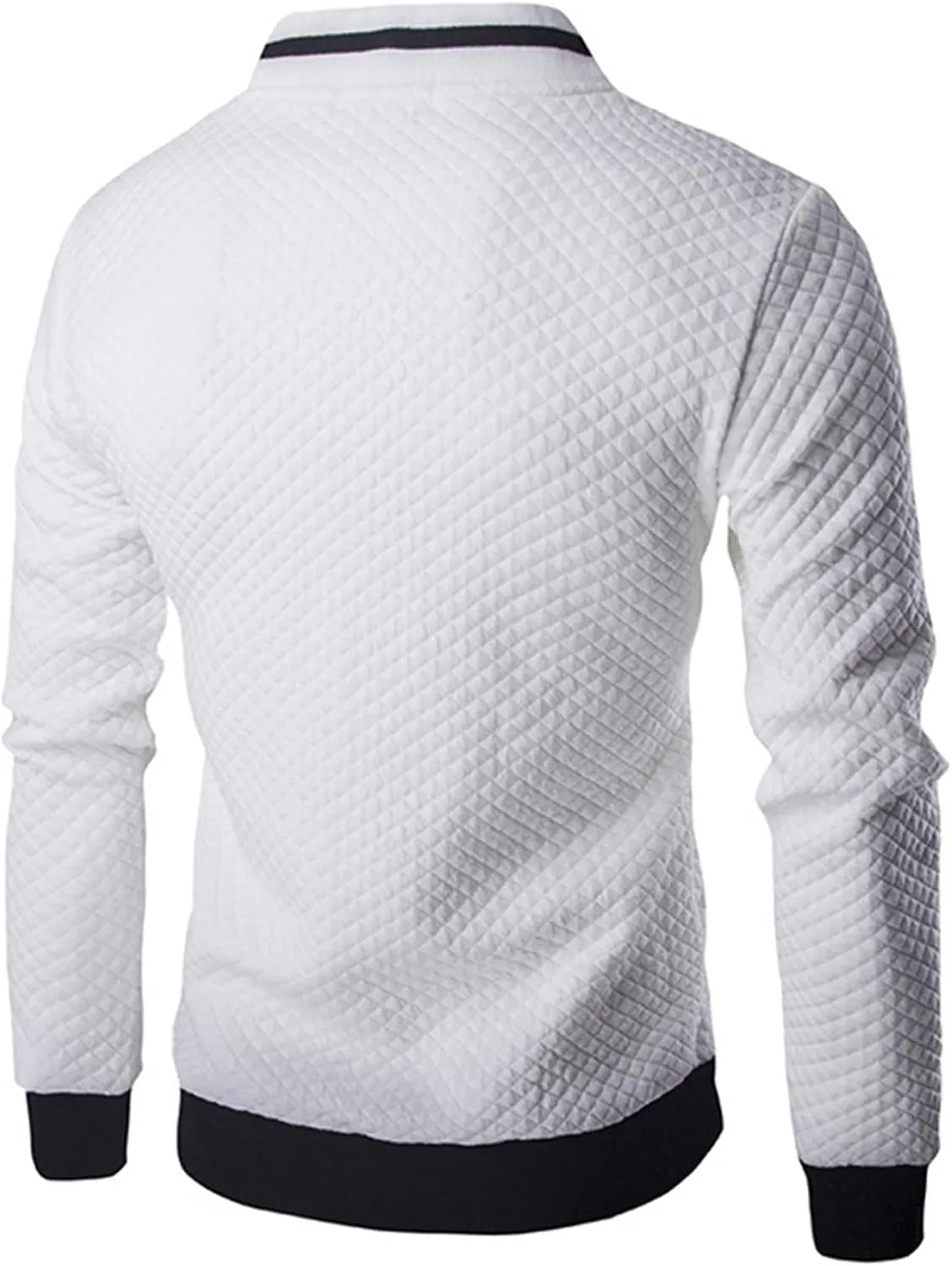 Maiyifu-GJ Men's Jacquard Spring Fall Bomber Jacket Casual Slim Fit Full Zip Windbreaker Long Sleeve Zipper Thin Coats