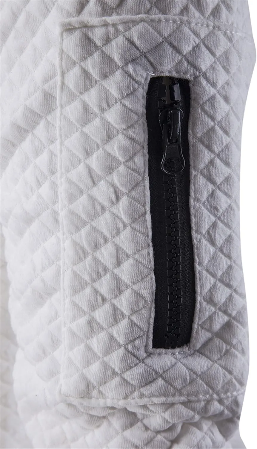 Maiyifu-GJ Men's Jacquard Spring Fall Bomber Jacket Casual Slim Fit Full Zip Windbreaker Long Sleeve Zipper Thin Coats