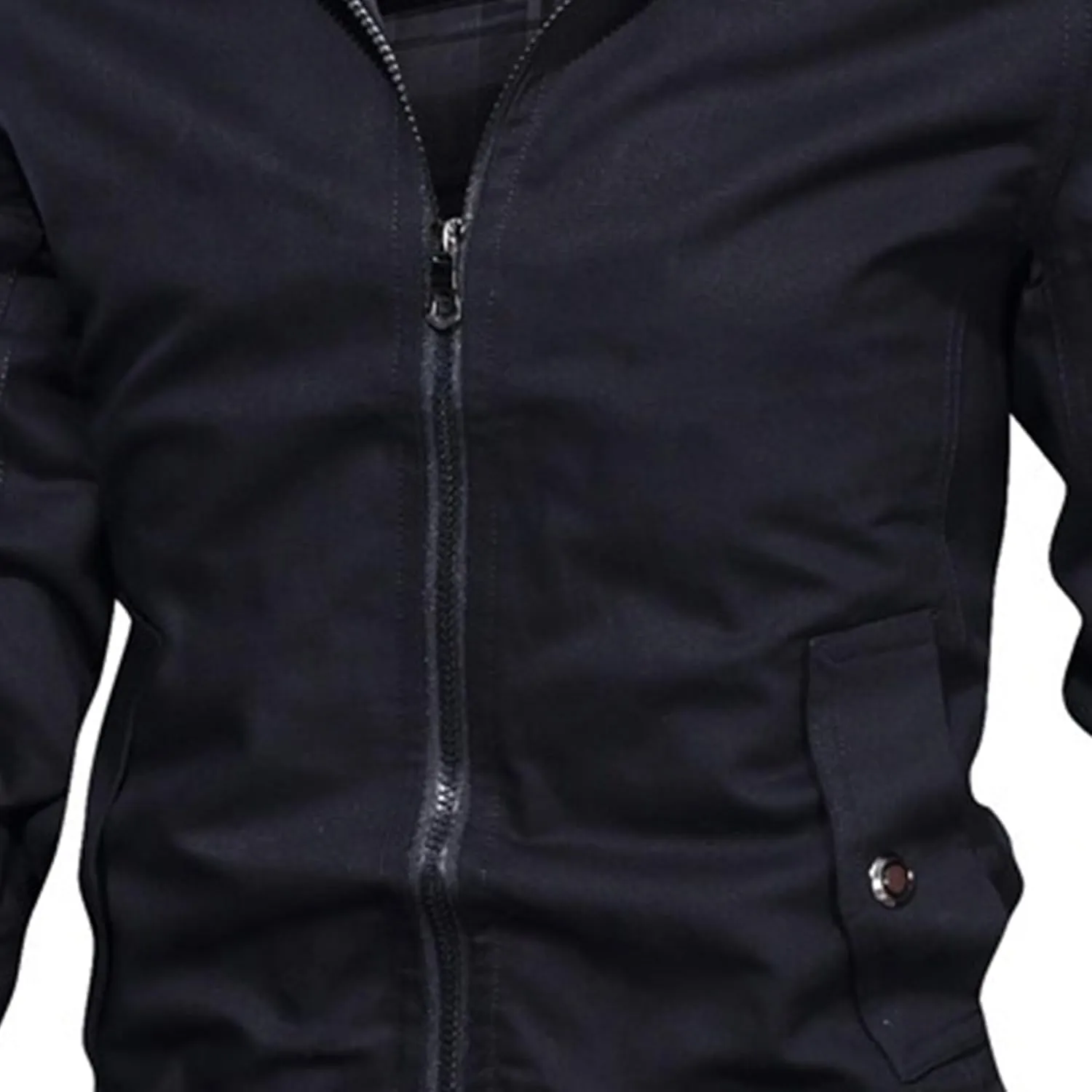 Maiyifu-GJ Men's Military Lightweight Jacket Army Cargo Windbreaker Zip Front Stand Collar Cotton Jackets