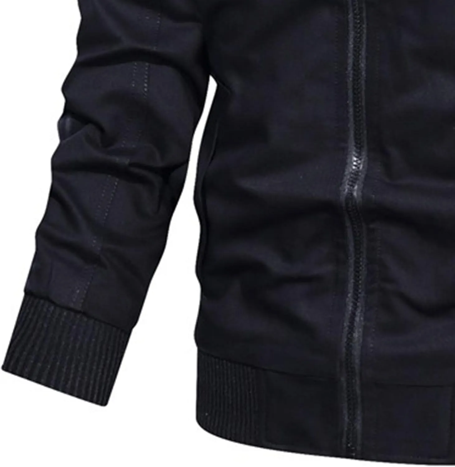 Maiyifu-GJ Men's Military Lightweight Jacket Army Cargo Windbreaker Zip Front Stand Collar Cotton Jackets