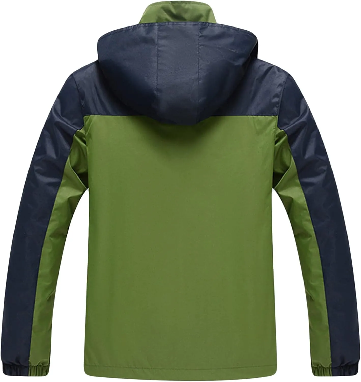 Maiyifu-GJ Men's Mountain Waterproof Rain Jacket Lightweight Windproof Detachable Hood Coat Warm Hiking Hooded Windbreaker