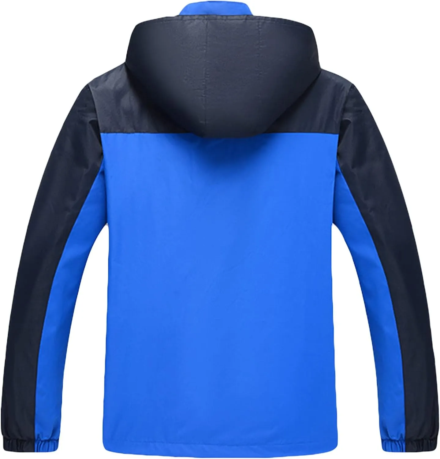 Maiyifu-GJ Men's Mountain Waterproof Rain Jacket Lightweight Windproof Detachable Hood Coat Warm Hiking Hooded Windbreaker