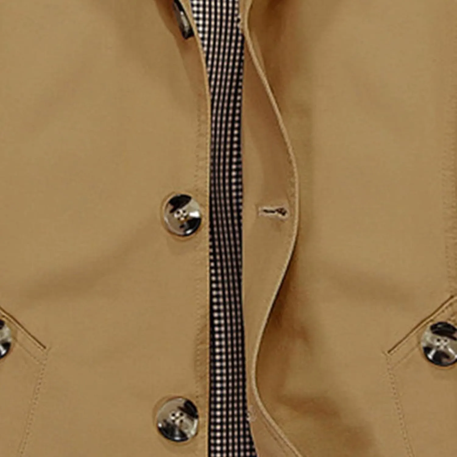 Maiyifu-GJ Men's Slim Notched Collar Trench Coat Single Breasted Cotton Mid Long Jacket Stylish Solid Pea Coat Windbreaker