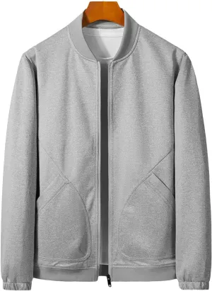 Maiyifu-GJ Mens Vintage Full Zip Varsity Jacket Lightweight Winter Warm Windproof Jacket Casual Loose Fit Coat Windbreaker