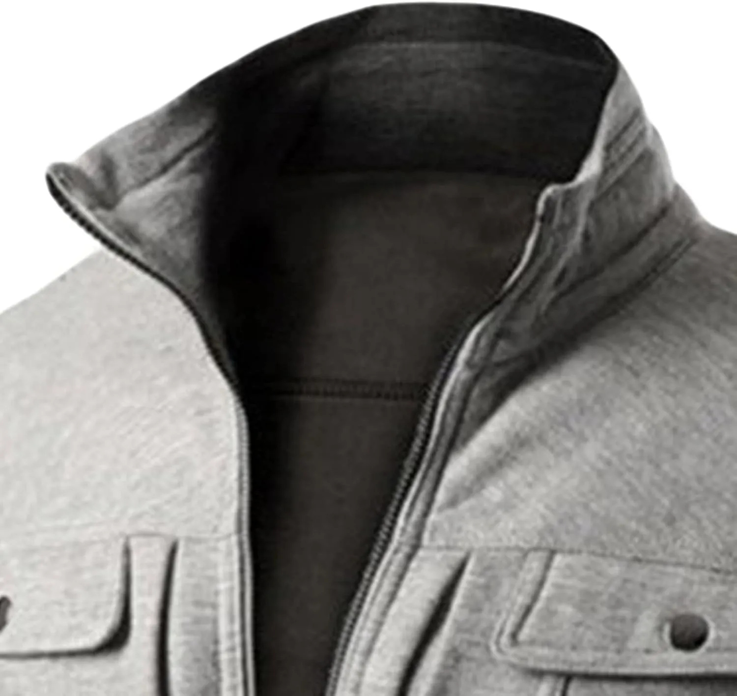 Maiyifu-GJ Men's Winter Casual Military Jacket Fall Full Zipper Stand Collar Coat Lightweight Slim Fit Windbreaker Outwear