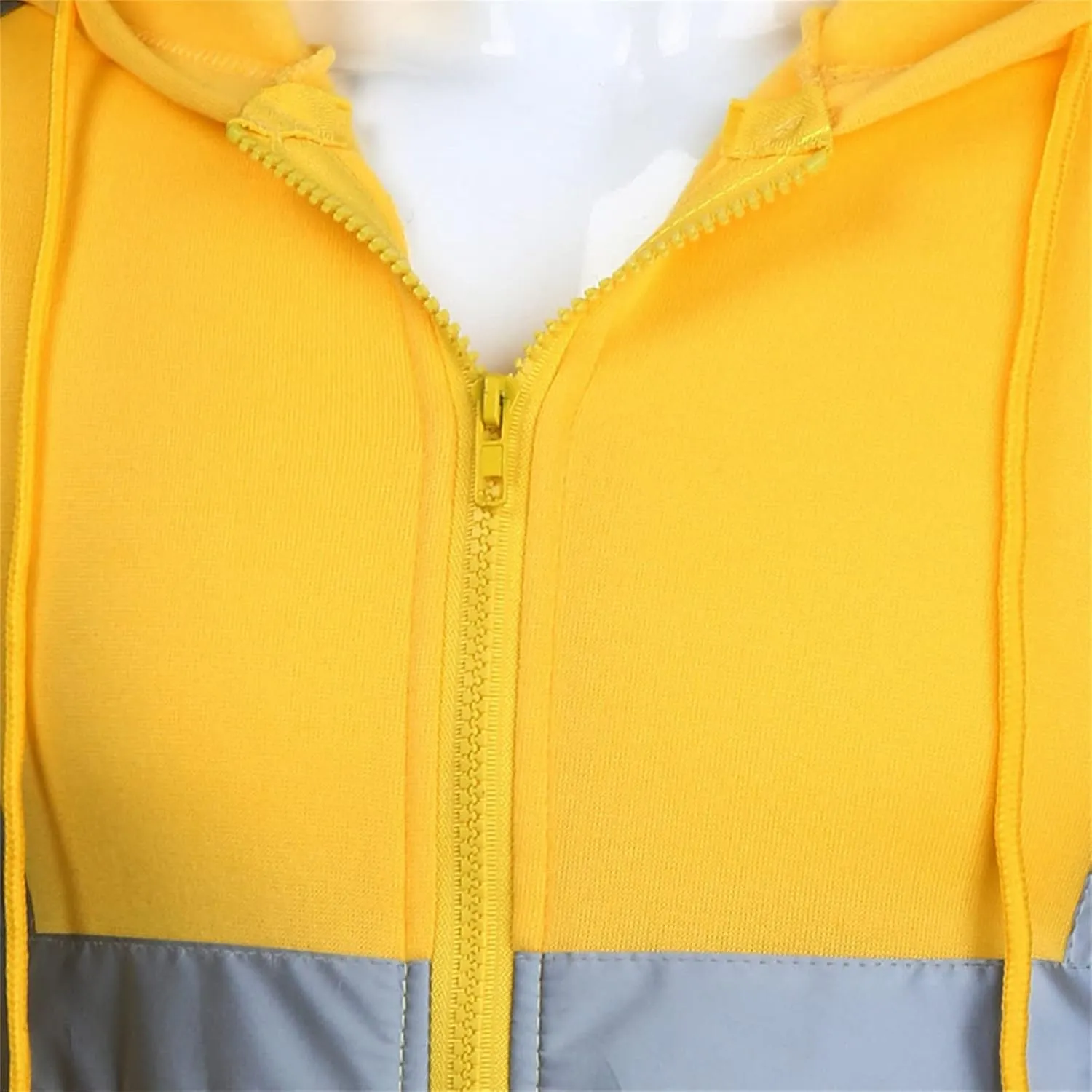 Maiyifu-GJ Striped Casual Hoodies for Men Winter Zip Up Fleece Pullover Hoodie Drawstring Hooded Coat with Pockets Outerwear