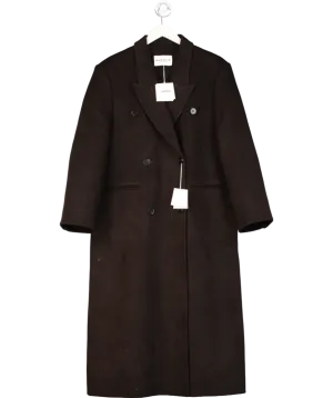 Marcela Brown Wool Maxi Coat UK S