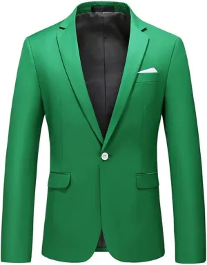 Men Solid Suit Jackets Casual Business Formal Blazer Jacket Formal Wedding Party Blazers