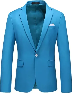 Men Solid Suit Jackets Casual Business Formal Blazer Jacket Formal Wedding Party Blazers