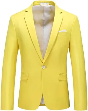 Men Solid Suit Jackets Casual Business Formal Blazer Jacket Formal Wedding Party Blazers