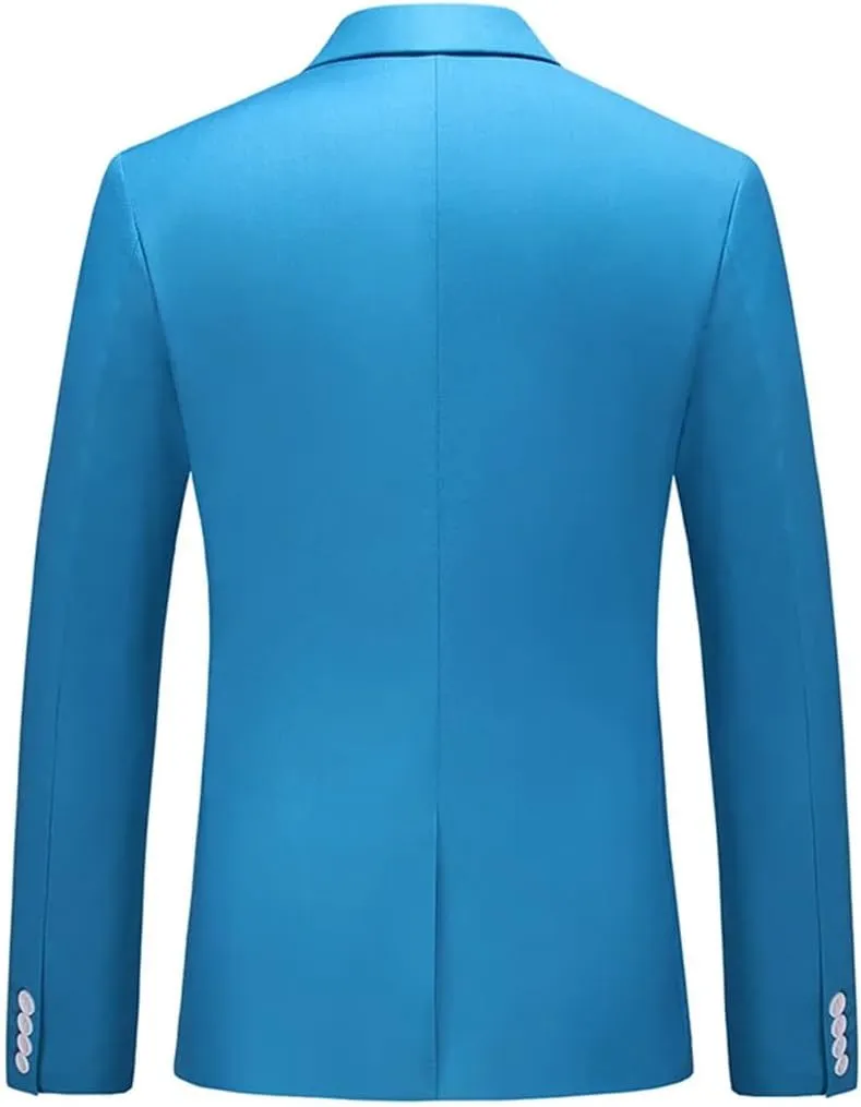 Men Solid Suit Jackets Casual Business Formal Blazer Jacket Formal Wedding Party Blazers