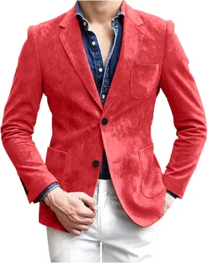 Men's Casual One Button Slim Fit Blazer Fashion Lightweight Ethnic Style Party Dress Suit Jacket Blazers for Men