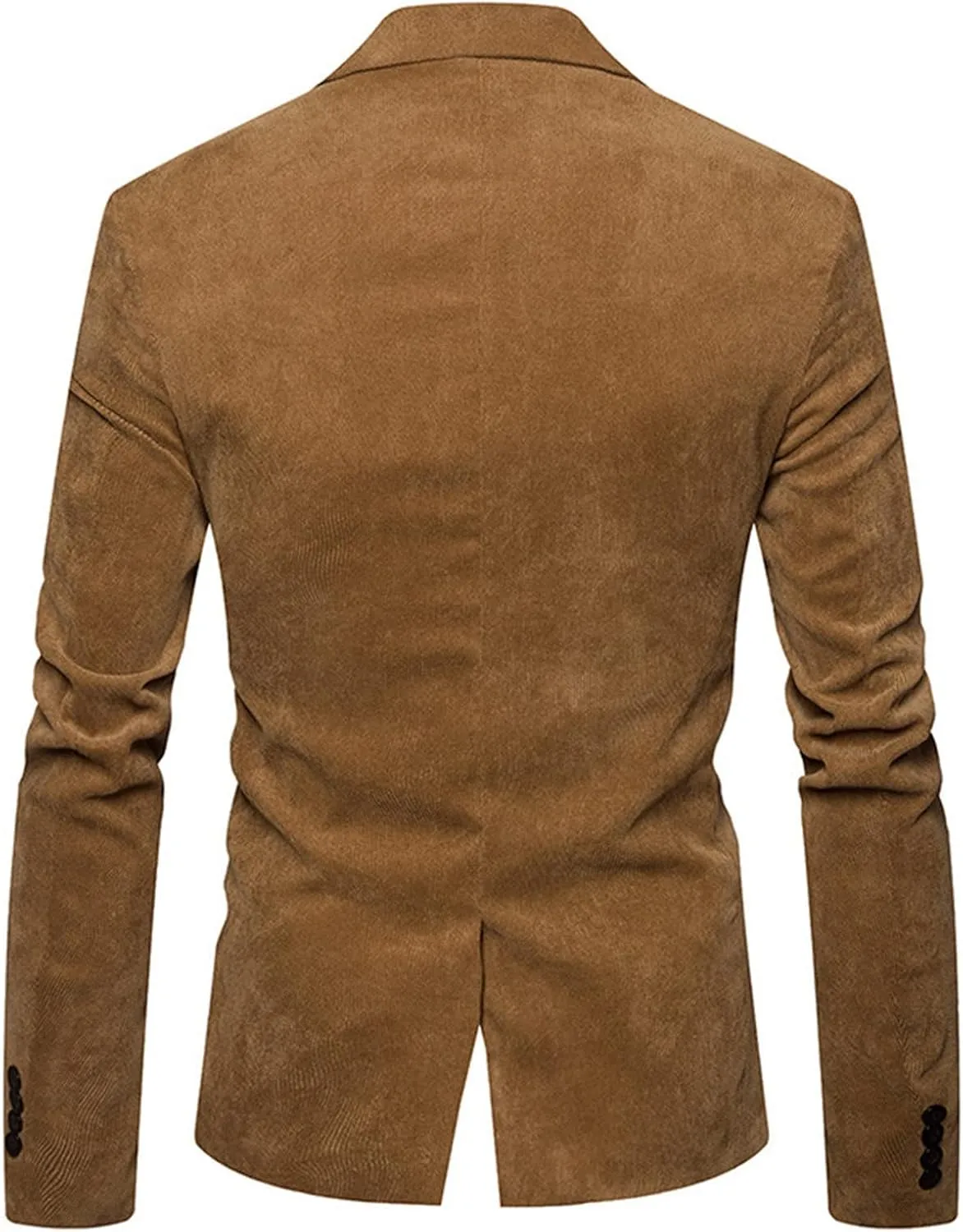Mens Corduroy Blazer Slim Fit Suits One Button Casual Formal Jackets Lightweight Classic Lapel Business Travel Sport Coats