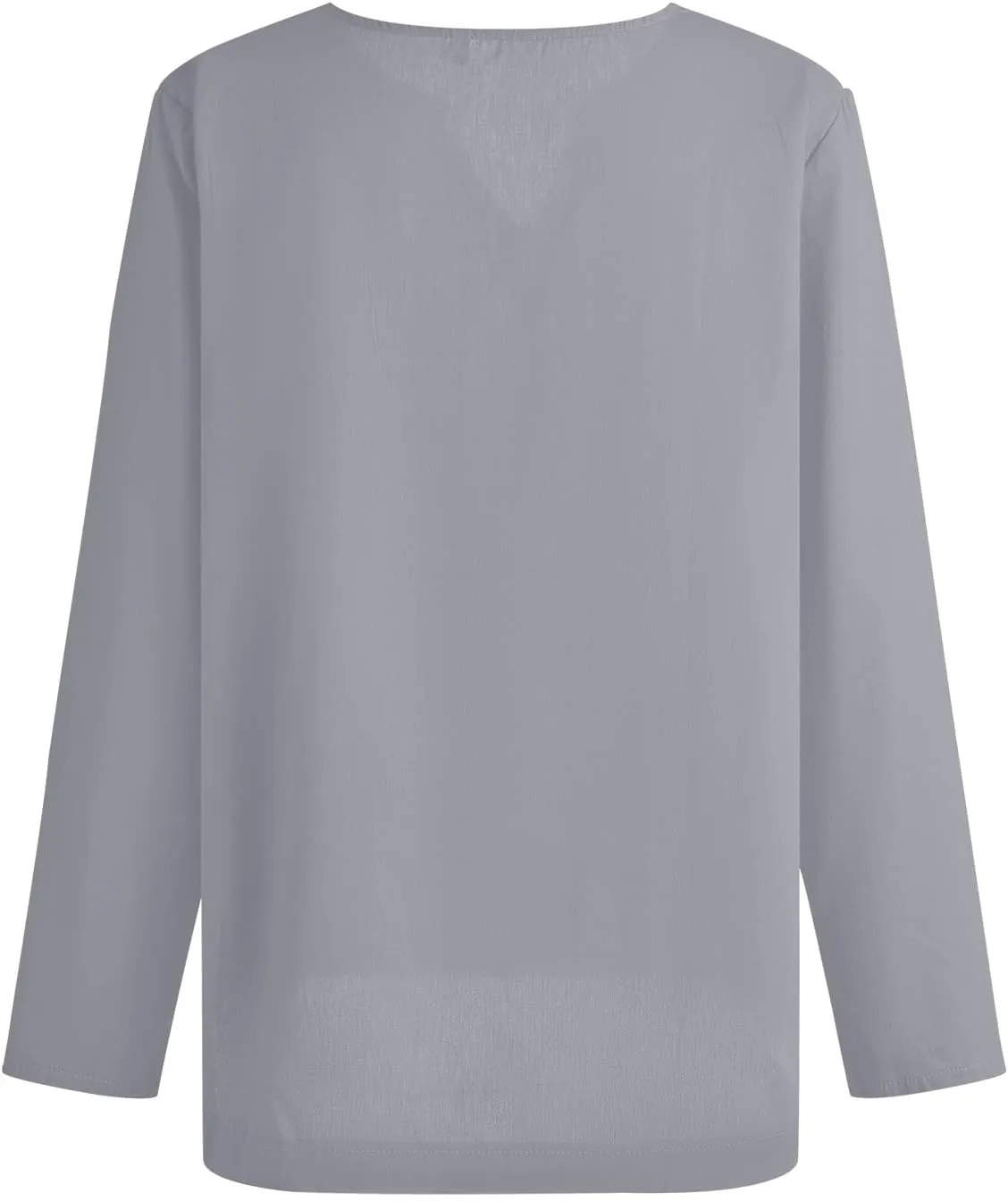 Mens Cotton Linen Shirts Fashion V Neck Long Sleeve Big and Tall Tees Loose Lightweight Beach Casual Stylish Tshirts