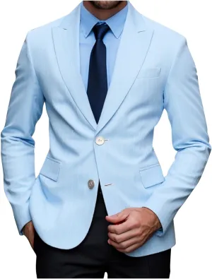 Mens Dressy Blazers Jackets Classic Lapel Slim Fit Business Formal Suit Men Soild Two Button Dinner Blazers Coats