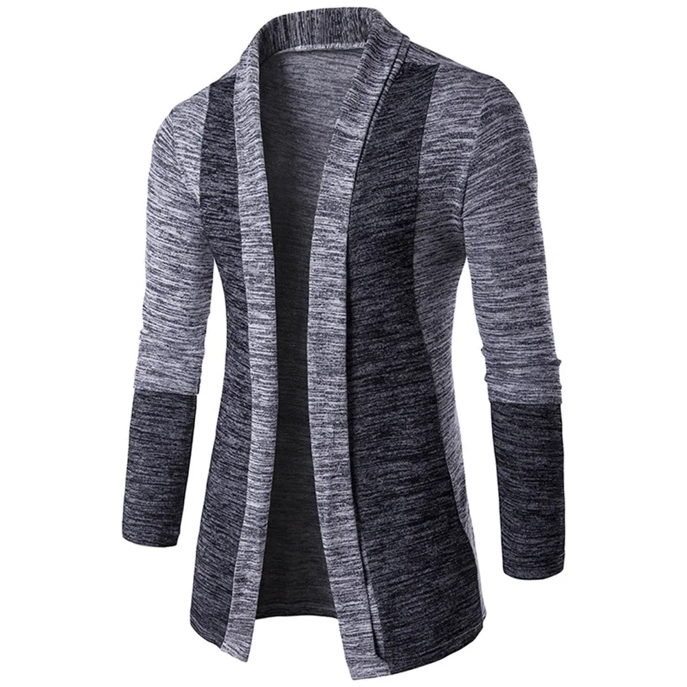 Men's Lapel Long Sleeves Sweater Cardigan