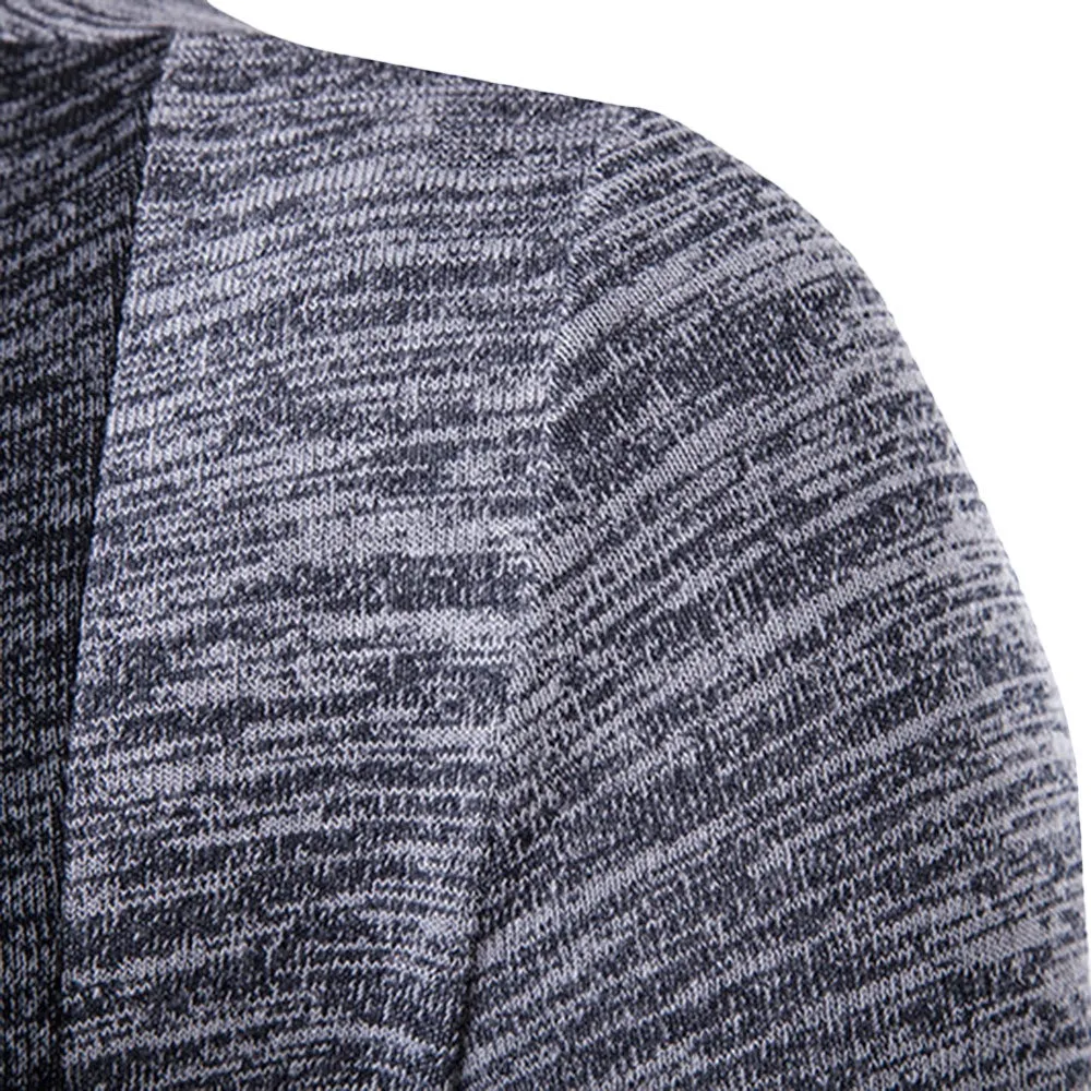 Men's Lapel Long Sleeves Sweater Cardigan