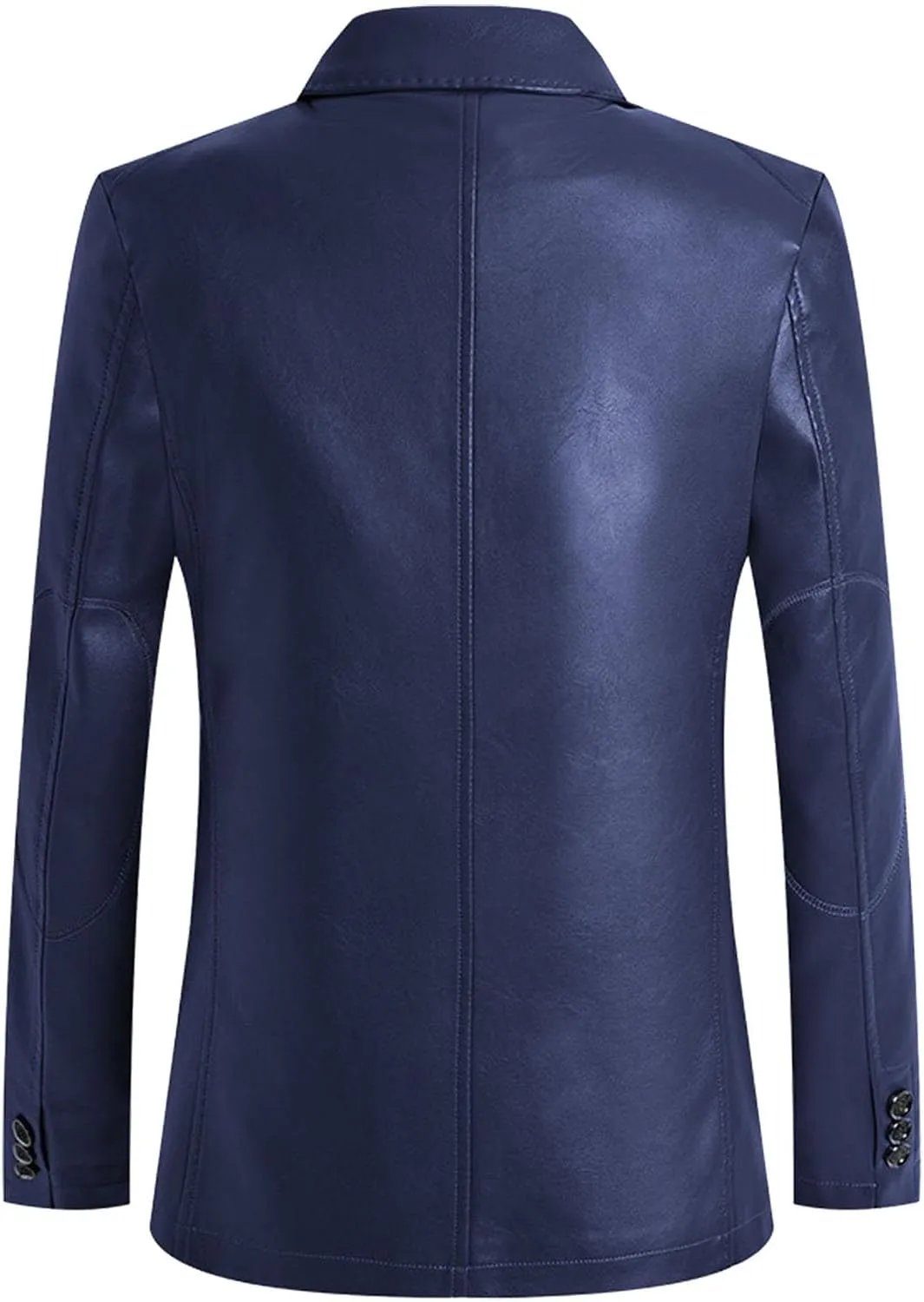 Men's Leather BlazerCasual Two Button Lightweight Slim Fit Suit Jacket Trendy Textured Daily Business Sports Coat