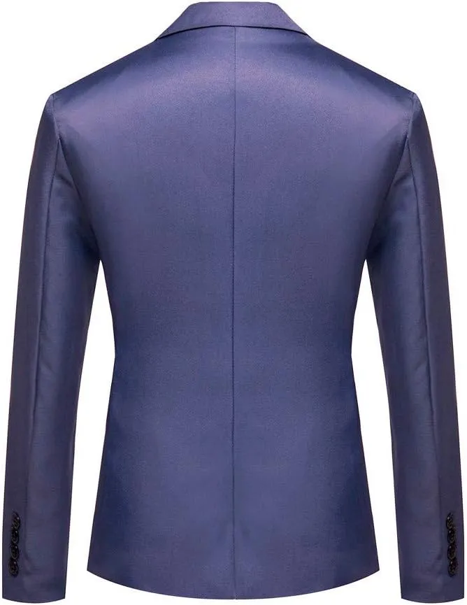 Mens One Button Classic Blazer Slim Fit Suits Casual Formal Jackets Solid Lightweight Sport Coat for Business Wedding Prom