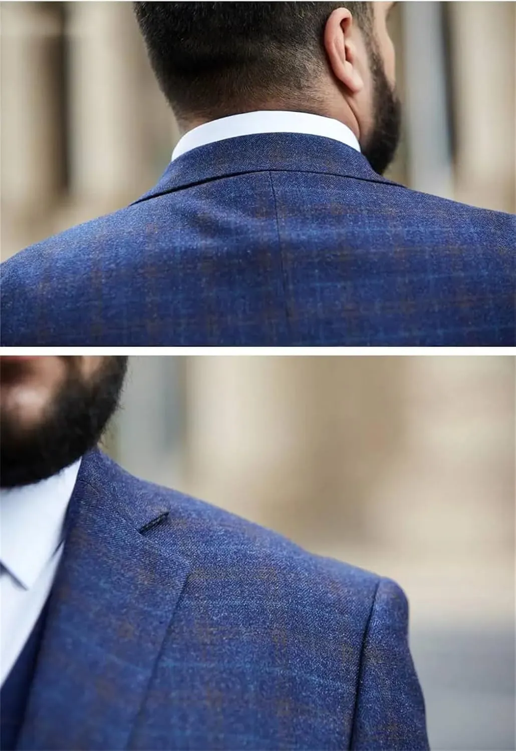 Men's Plaid Blazers Men's Daily Suit Jacket Plus Size Formal Jacket