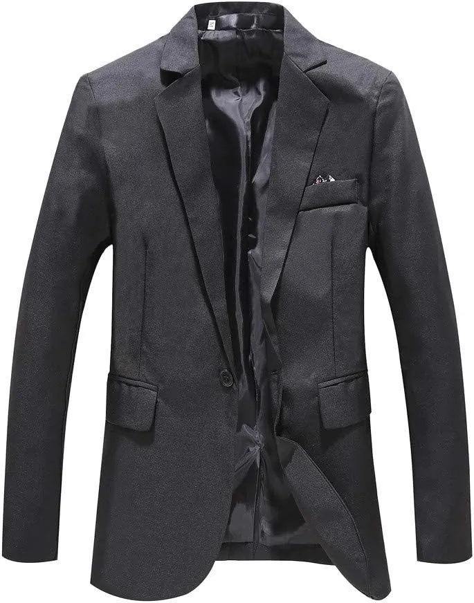 Men's Slim Fit Suit One Button Matching Blazer Casual Business Party Jacket Vest Set Prom Wedding Sports Pockets Coat