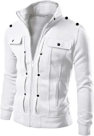 Mens Slim Fit Varsity Jackets Stand Collar Zip Up Lightweight Windbreaker Casual Active Bomber Jackets Vintage Coats