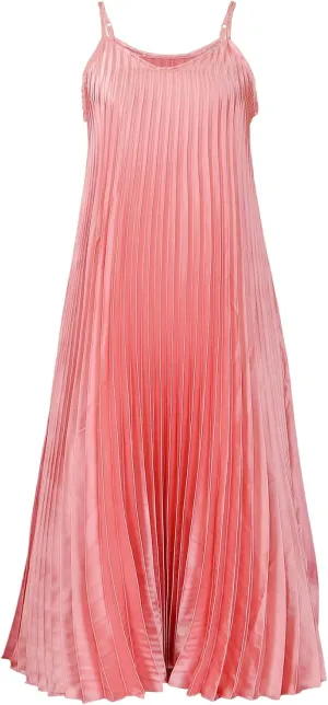 nichangyuyi Summer New Camisole Pleated Sexy and Fashionable a-line Skirt Long Dress