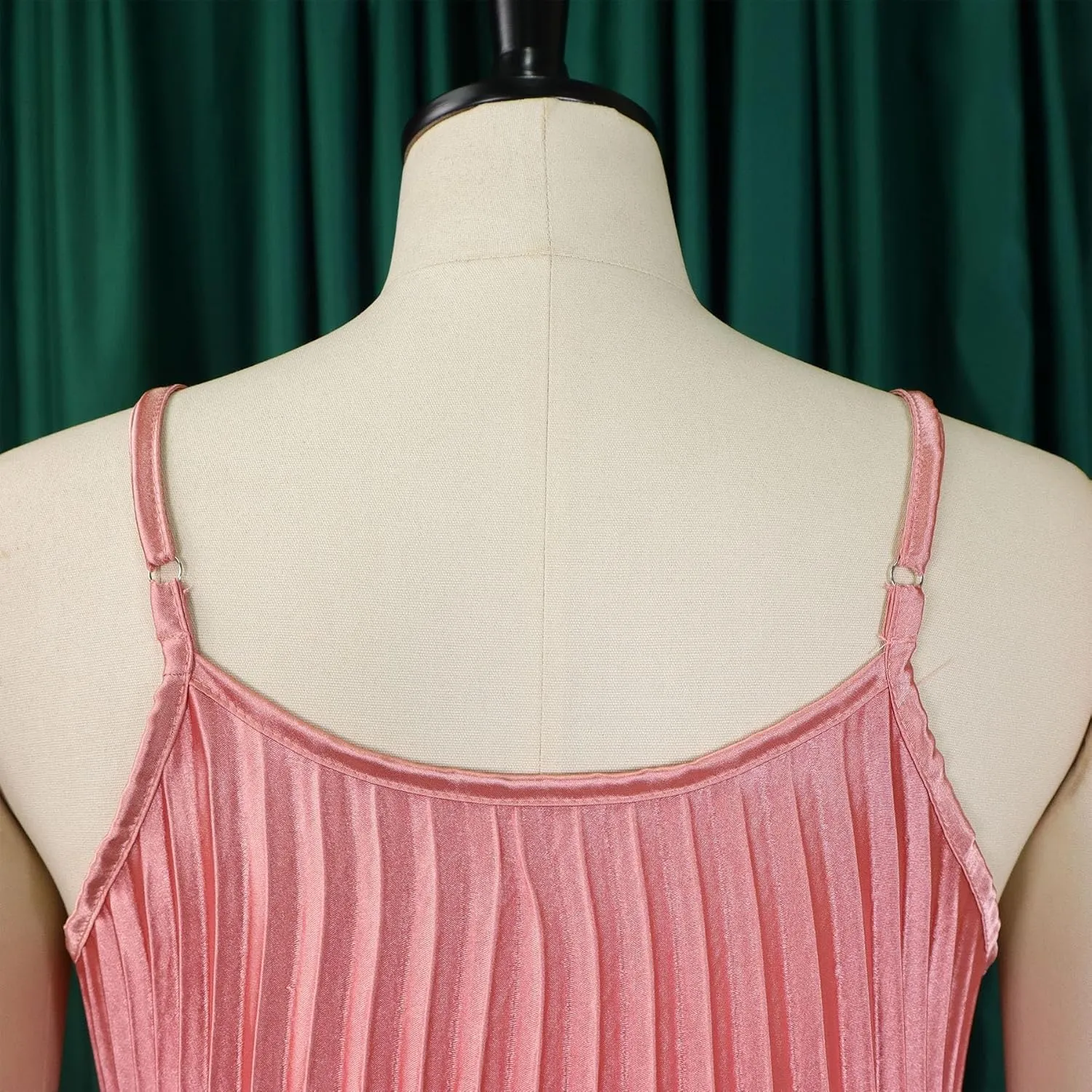 nichangyuyi Summer New Camisole Pleated Sexy and Fashionable a-line Skirt Long Dress