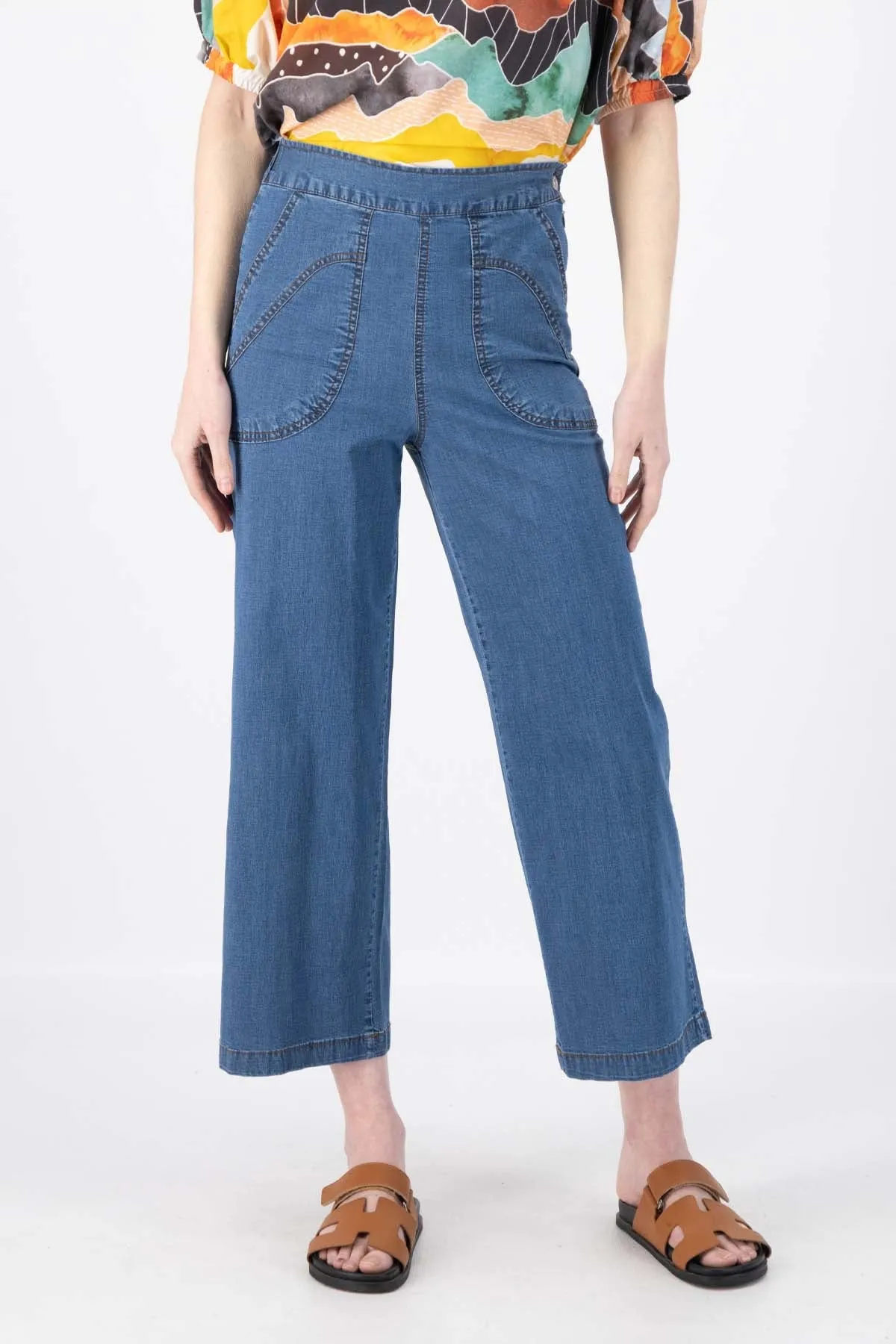 Olga de Polga Peggy Ligera Jeans - Light Wash in Summer Denim