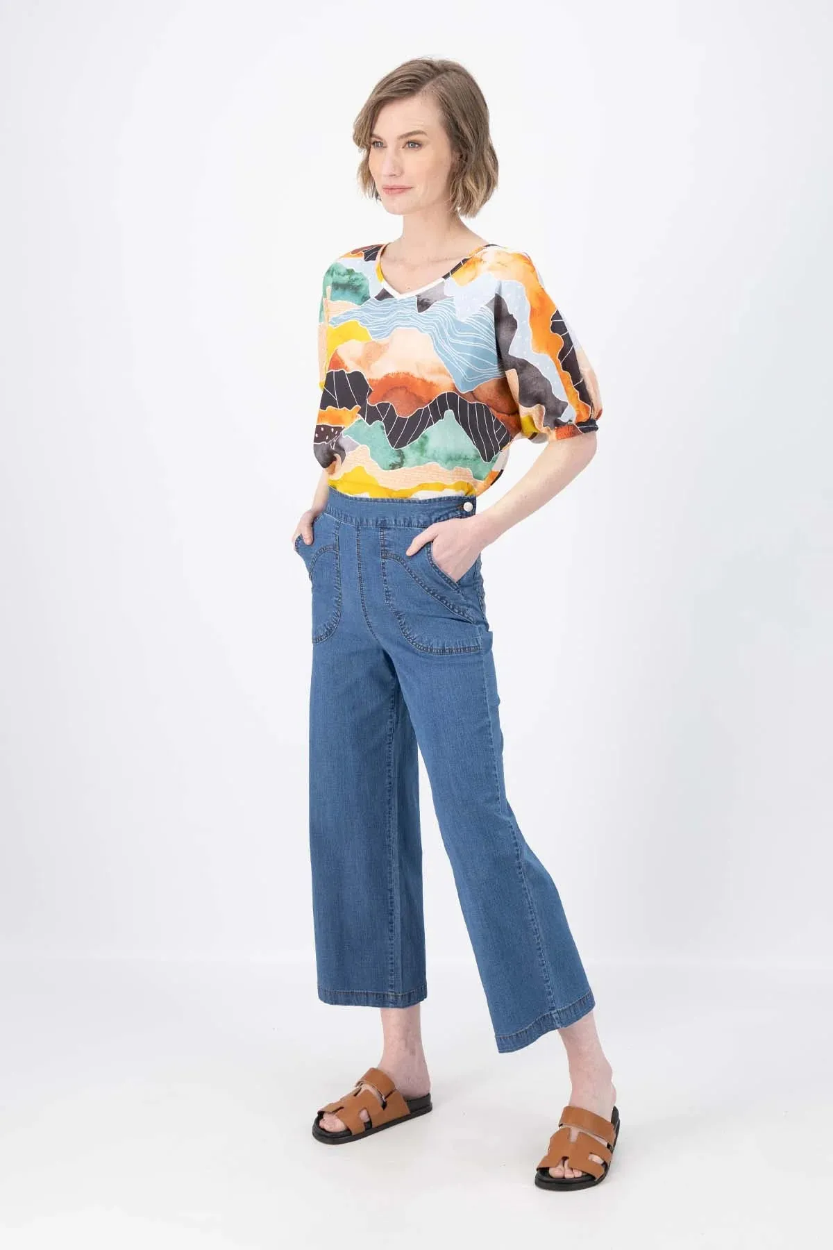 Olga de Polga Peggy Ligera Jeans - Light Wash in Summer Denim