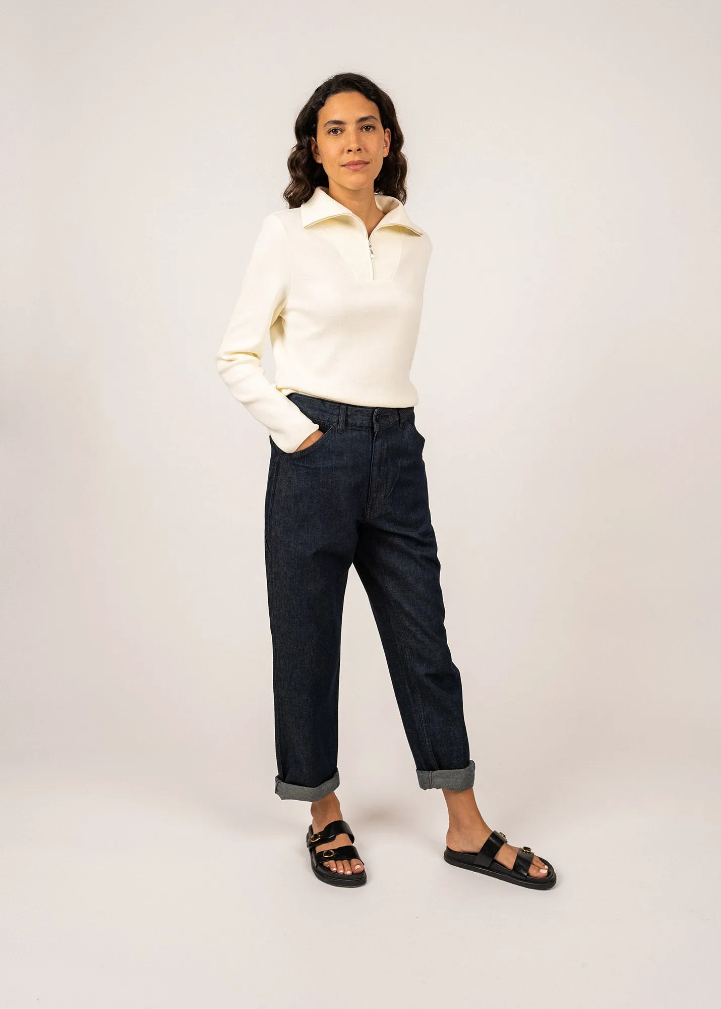 Passerelle trucker jumper - in cotton (ECUME)