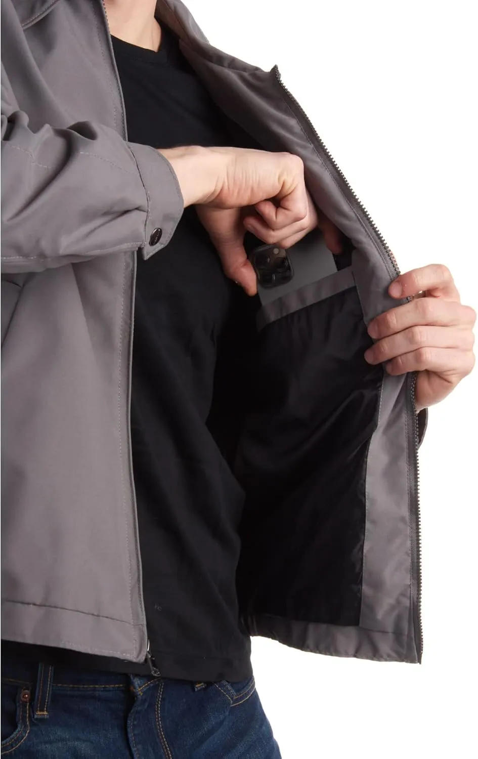 Perry Ellis Golf Jacket  Microfiber Lightweight Jacket Waterproof Full Zip Golf Windbreaker For Men (Sizes S3XL)