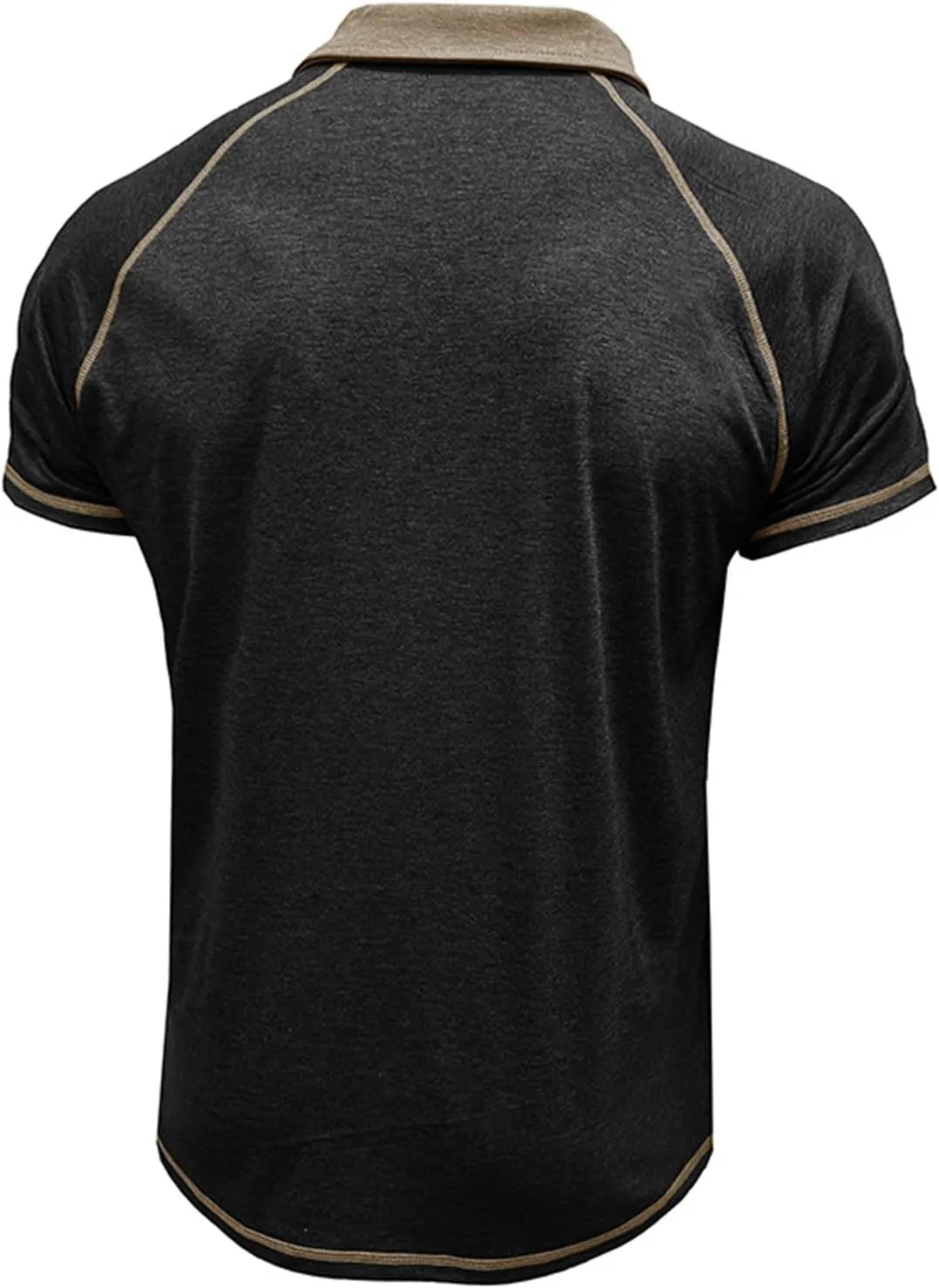 Polo Shirts for Men Short Sleeve Casual Vintage Collared Button Basic Golf Raglan Tee T-Shirts