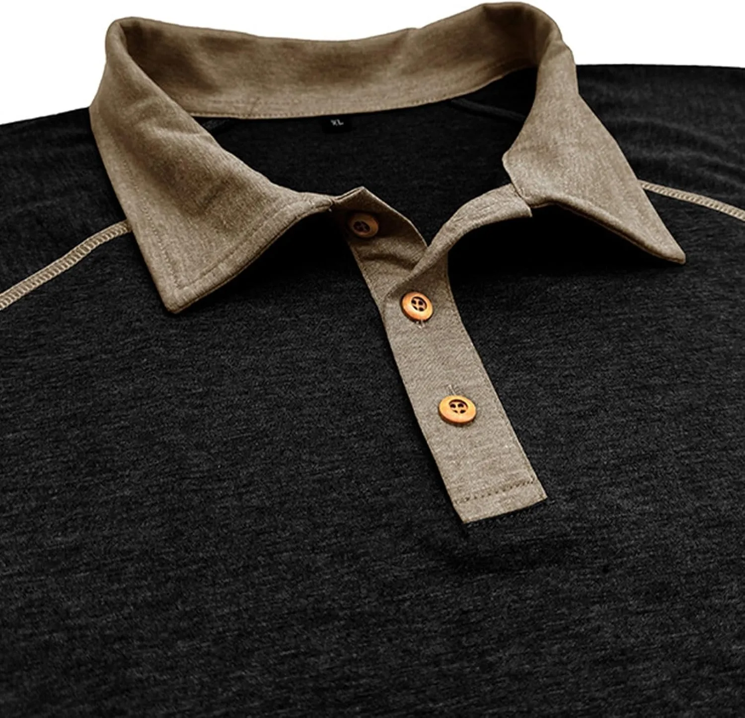 Polo Shirts for Men Short Sleeve Casual Vintage Collared Button Basic Golf Raglan Tee T-Shirts