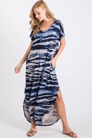 Printed tie-dye Maxi Dress
