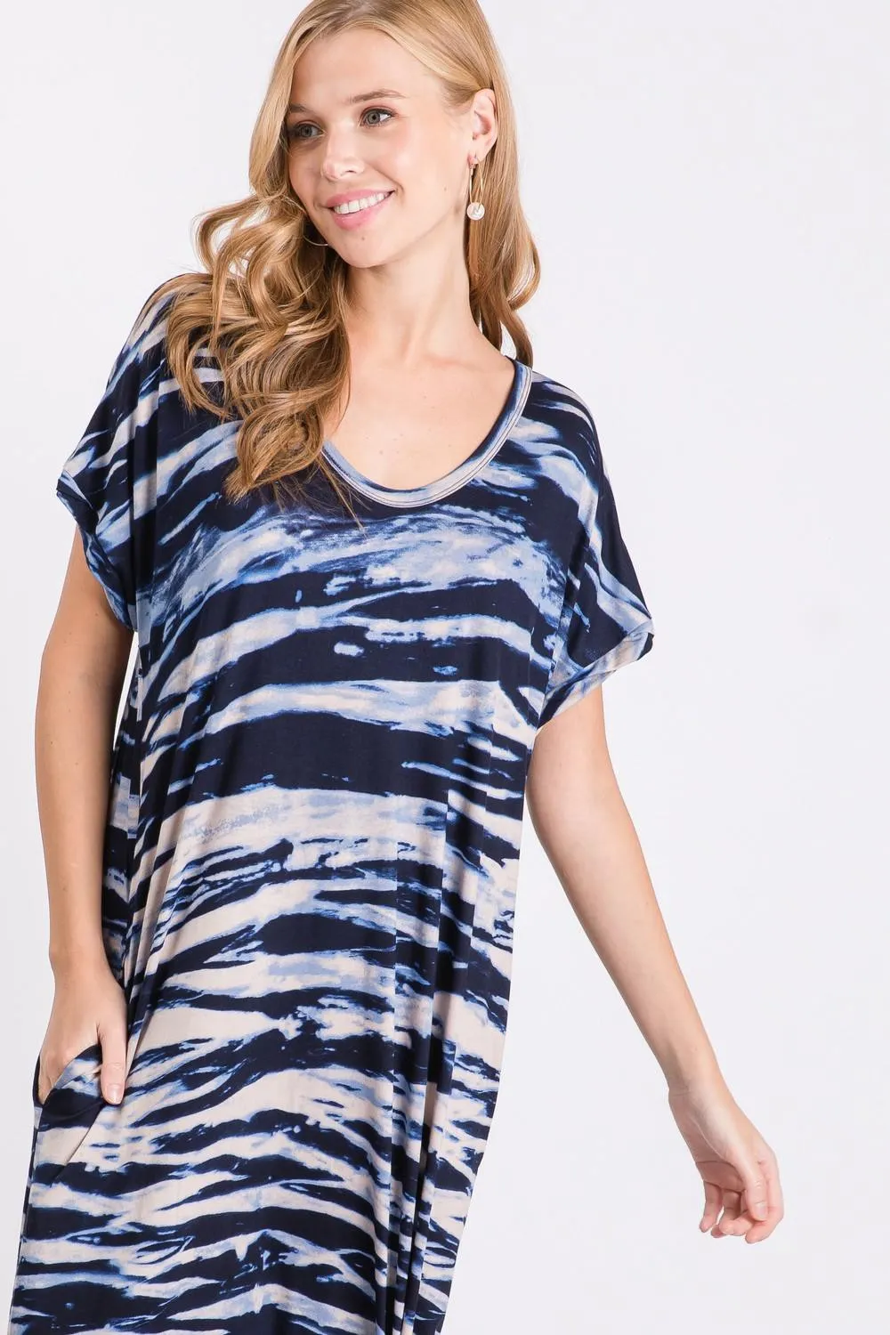 Printed tie-dye Maxi Dress