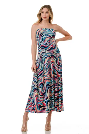 Retro Print Tube Maxi