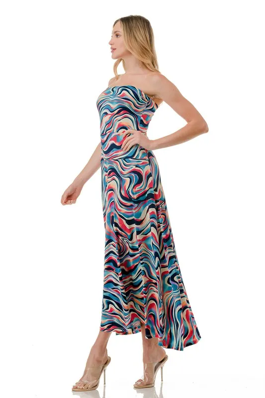Retro Print Tube Maxi
