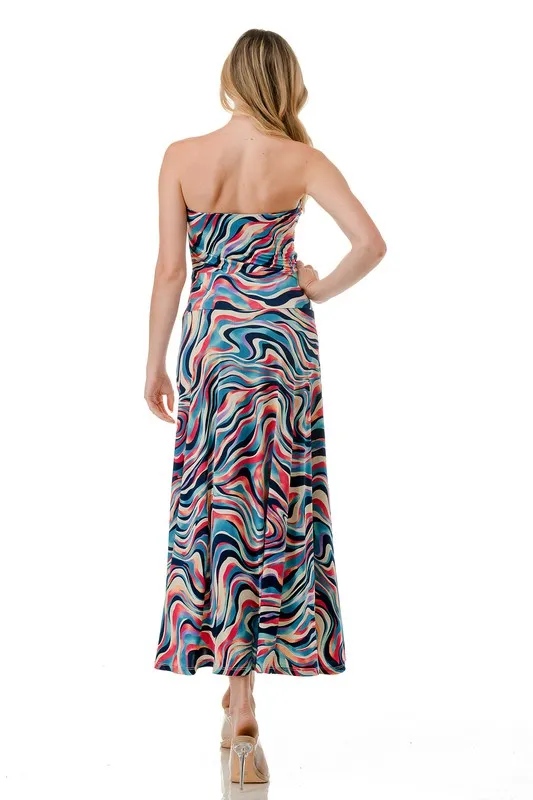 Retro Print Tube Maxi