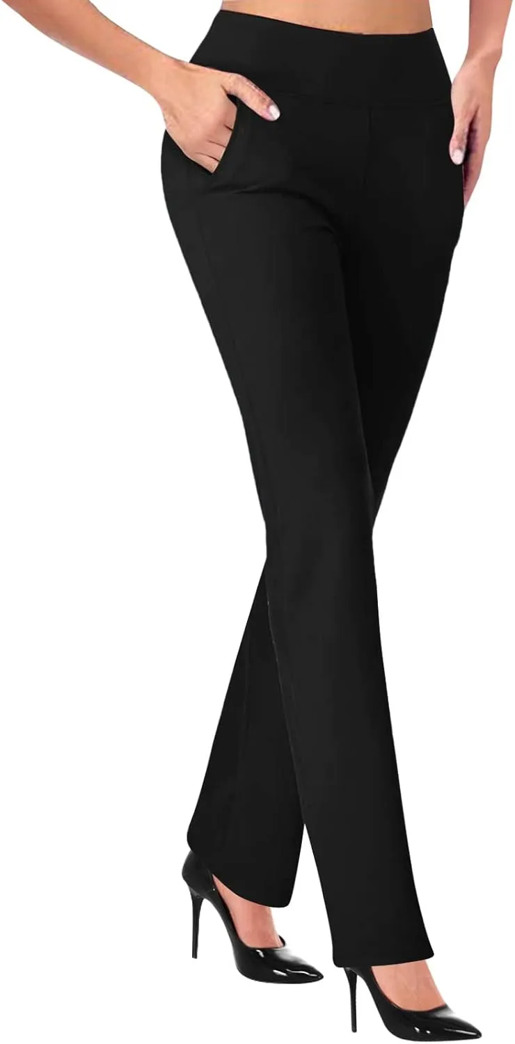 Saved for Later Items My The Orders delivery Work Pants for Women Plus Size High Waisted Stretch Comfy Athletic Workout Yoga Dress Pants Fall Fashion Casual Office Business Trousers A-Black