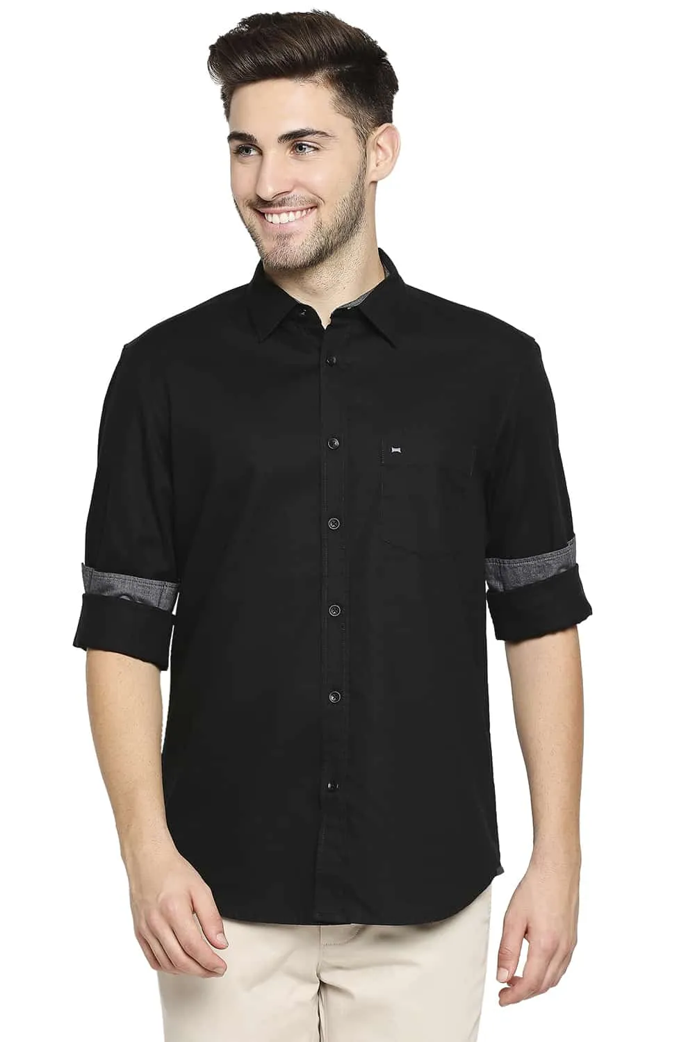 Slim Fit Crepe Shirt