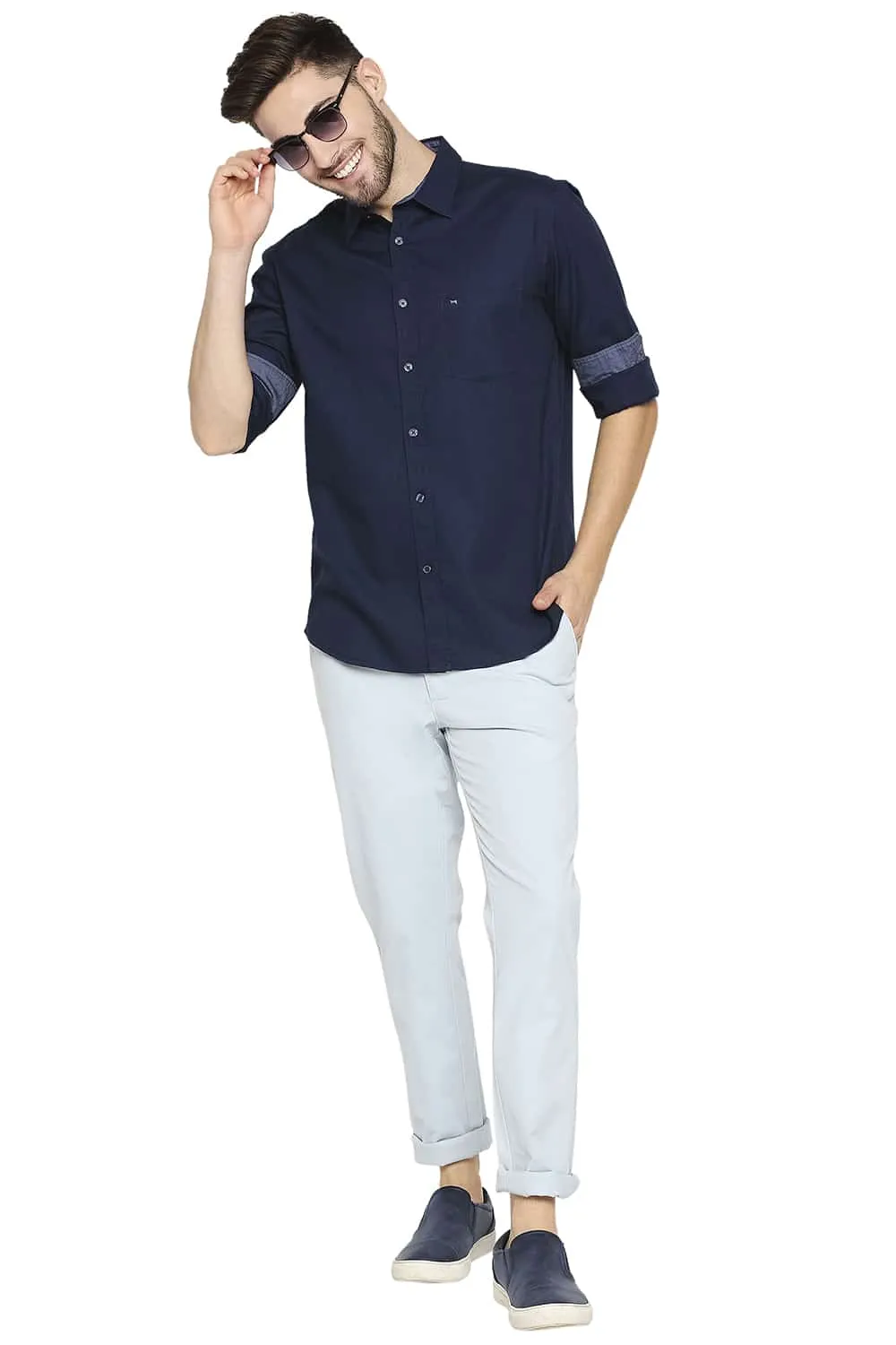 Slim Fit Crepe Shirt