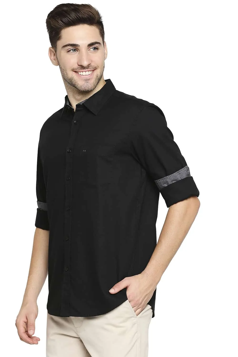 Slim Fit Crepe Shirt