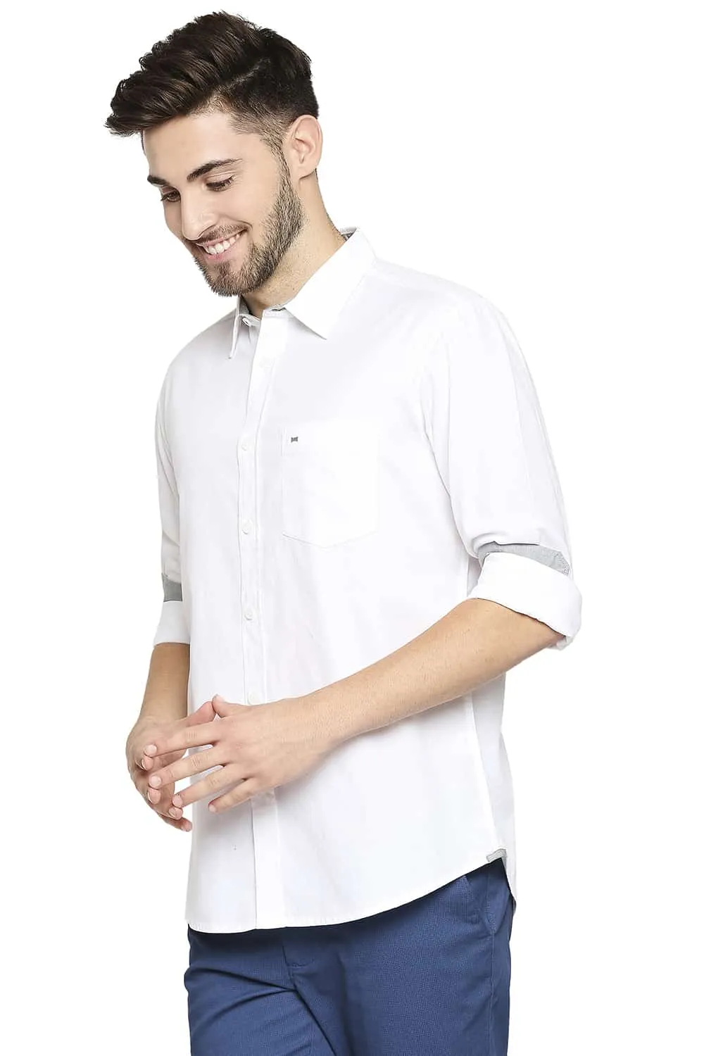 Slim Fit Crepe Shirt