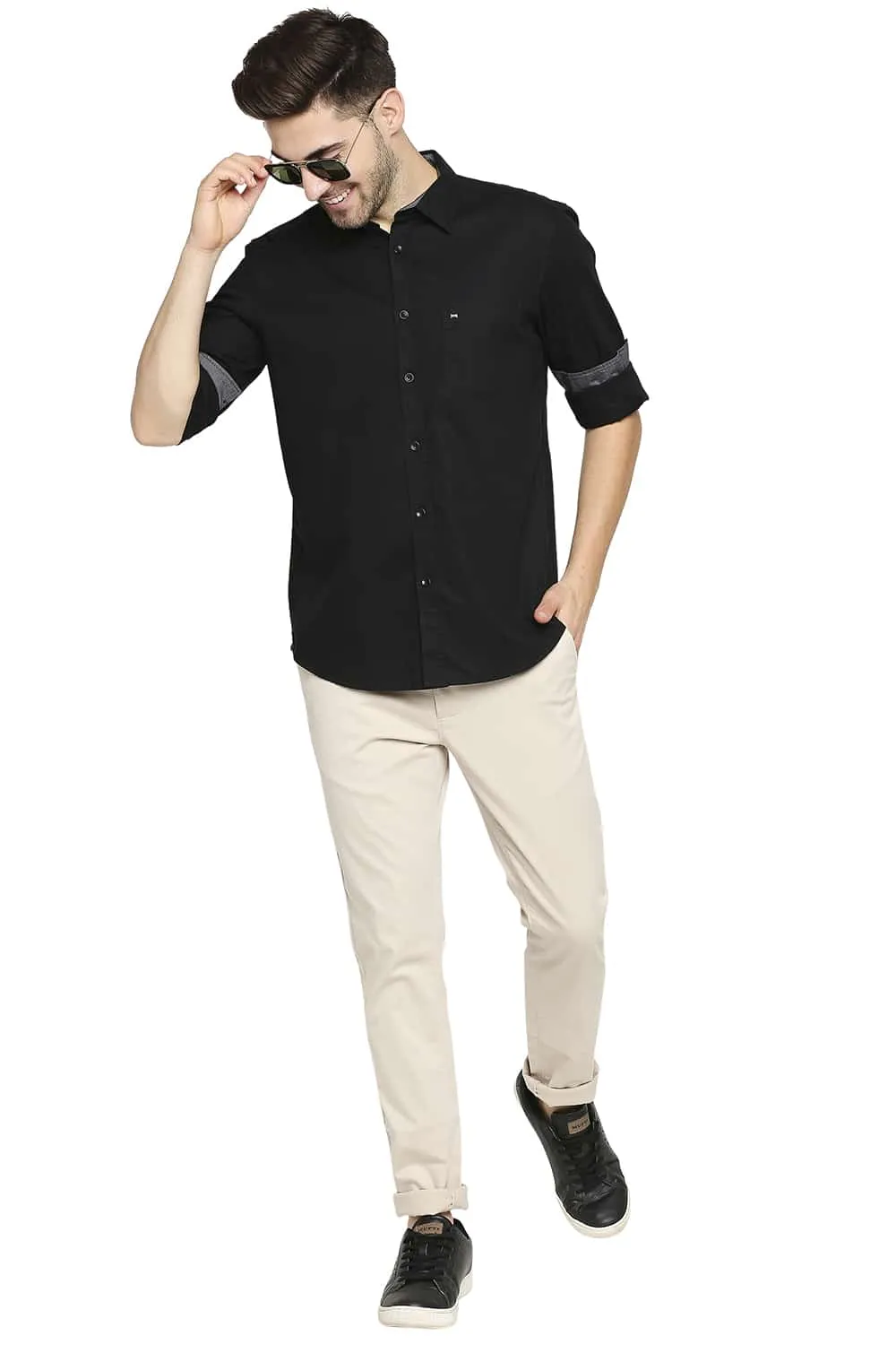 Slim Fit Crepe Shirt