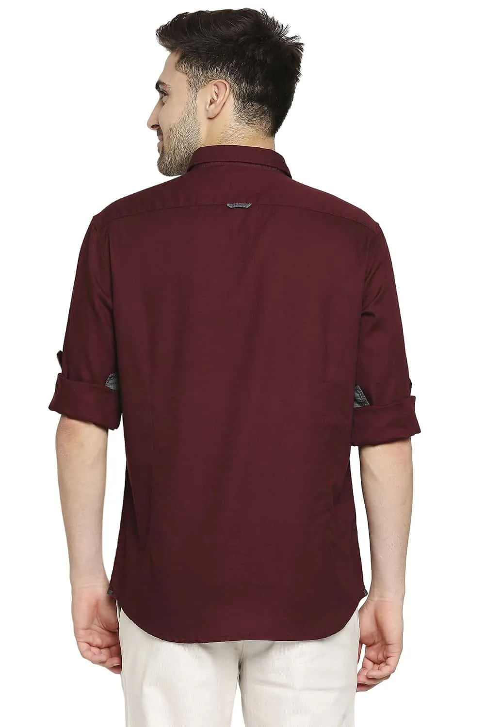 Slim Fit Crepe Shirt