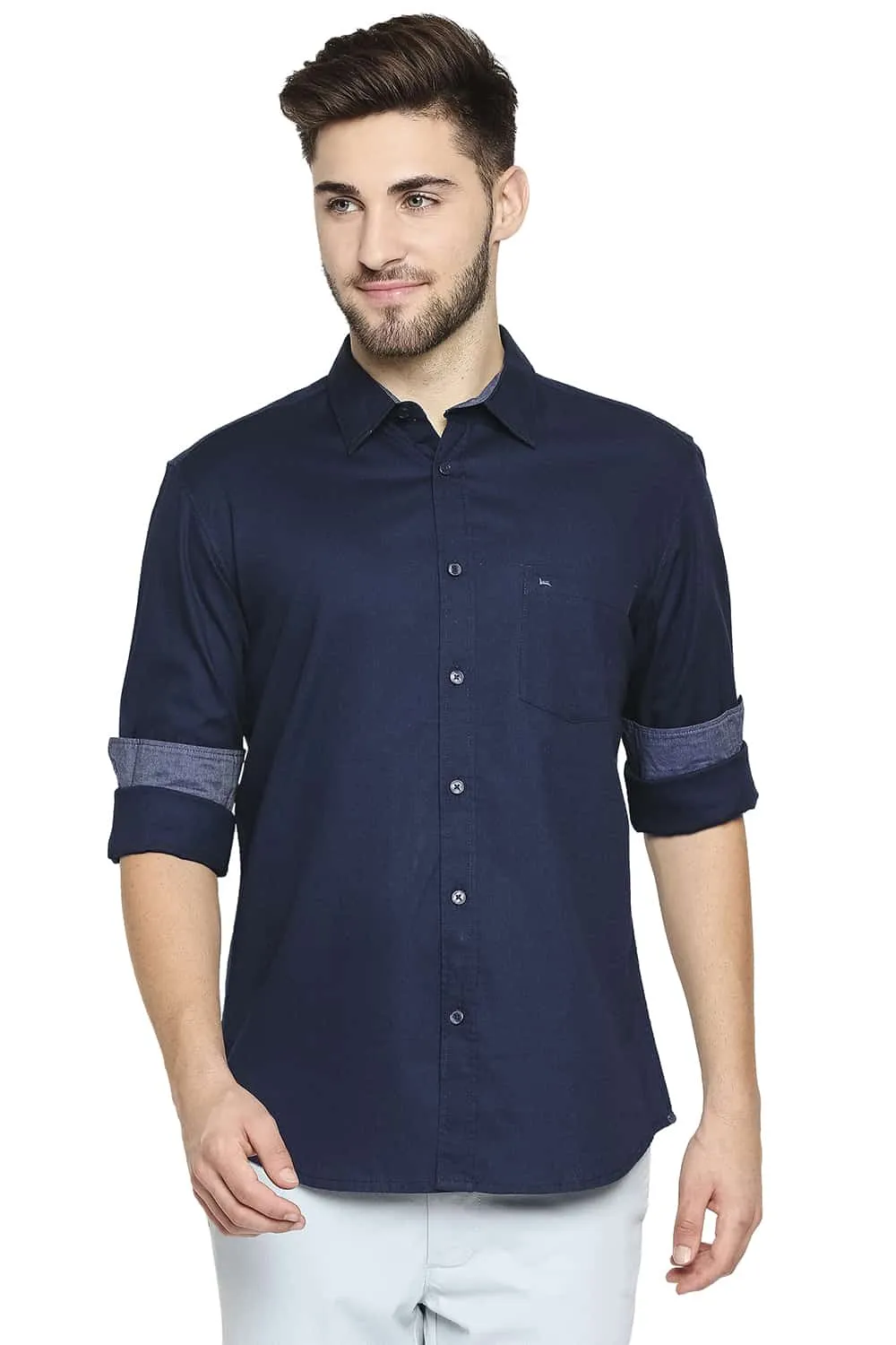 Slim Fit Crepe Shirt