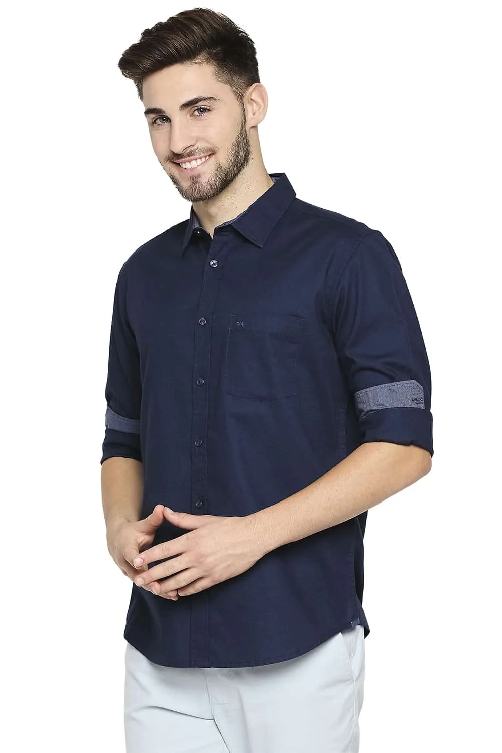 Slim Fit Crepe Shirt